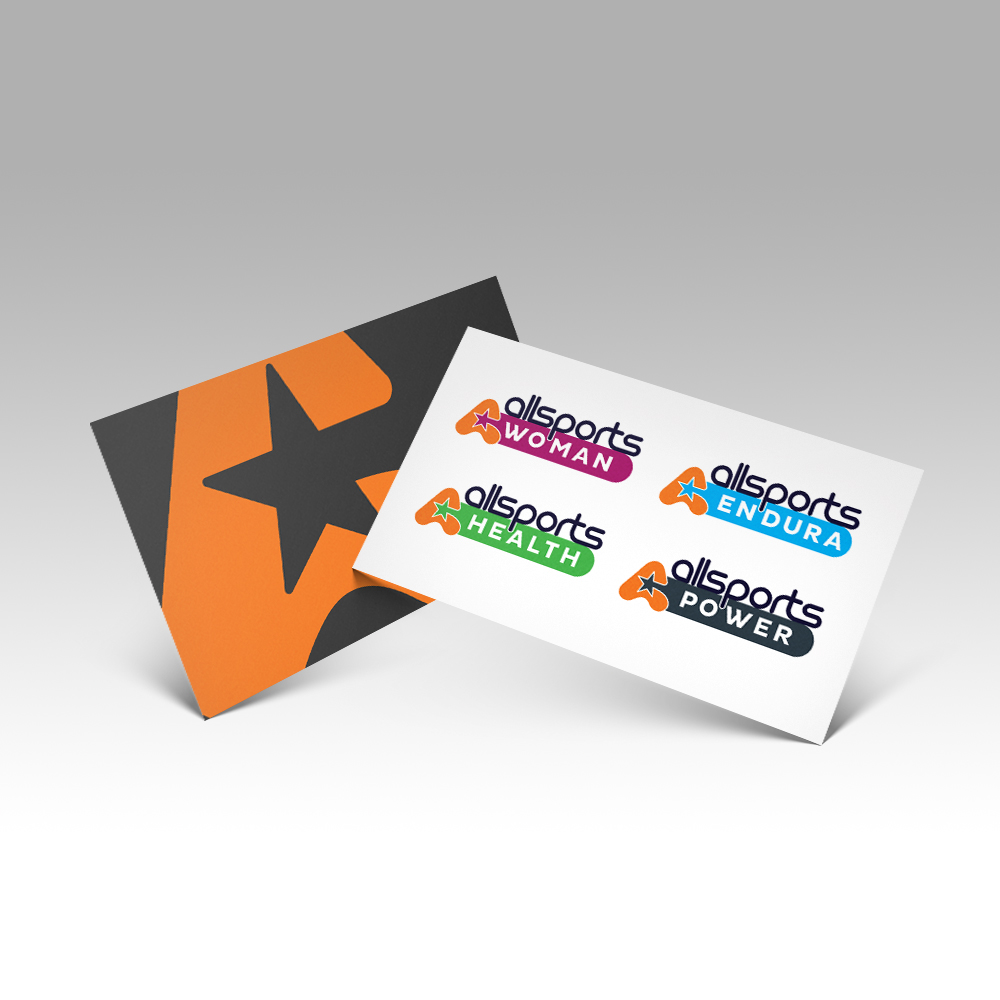 Allsports Nutrition Business Cards Design