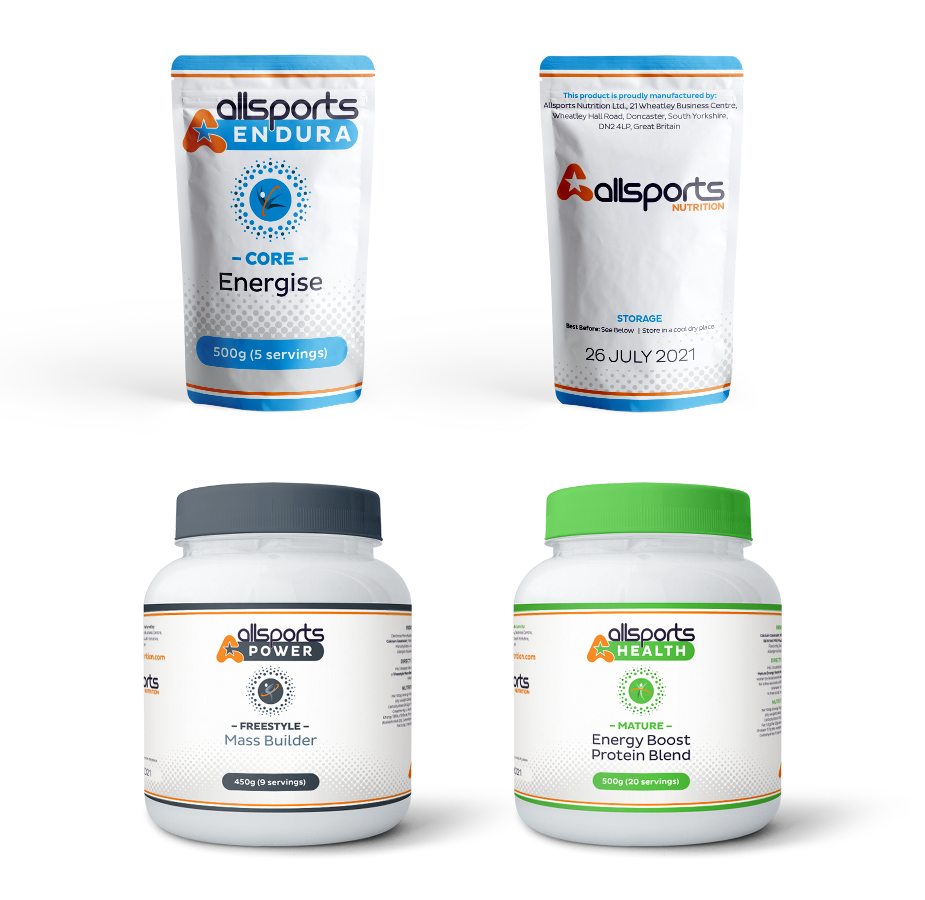 Allsports Nutrition Package Design