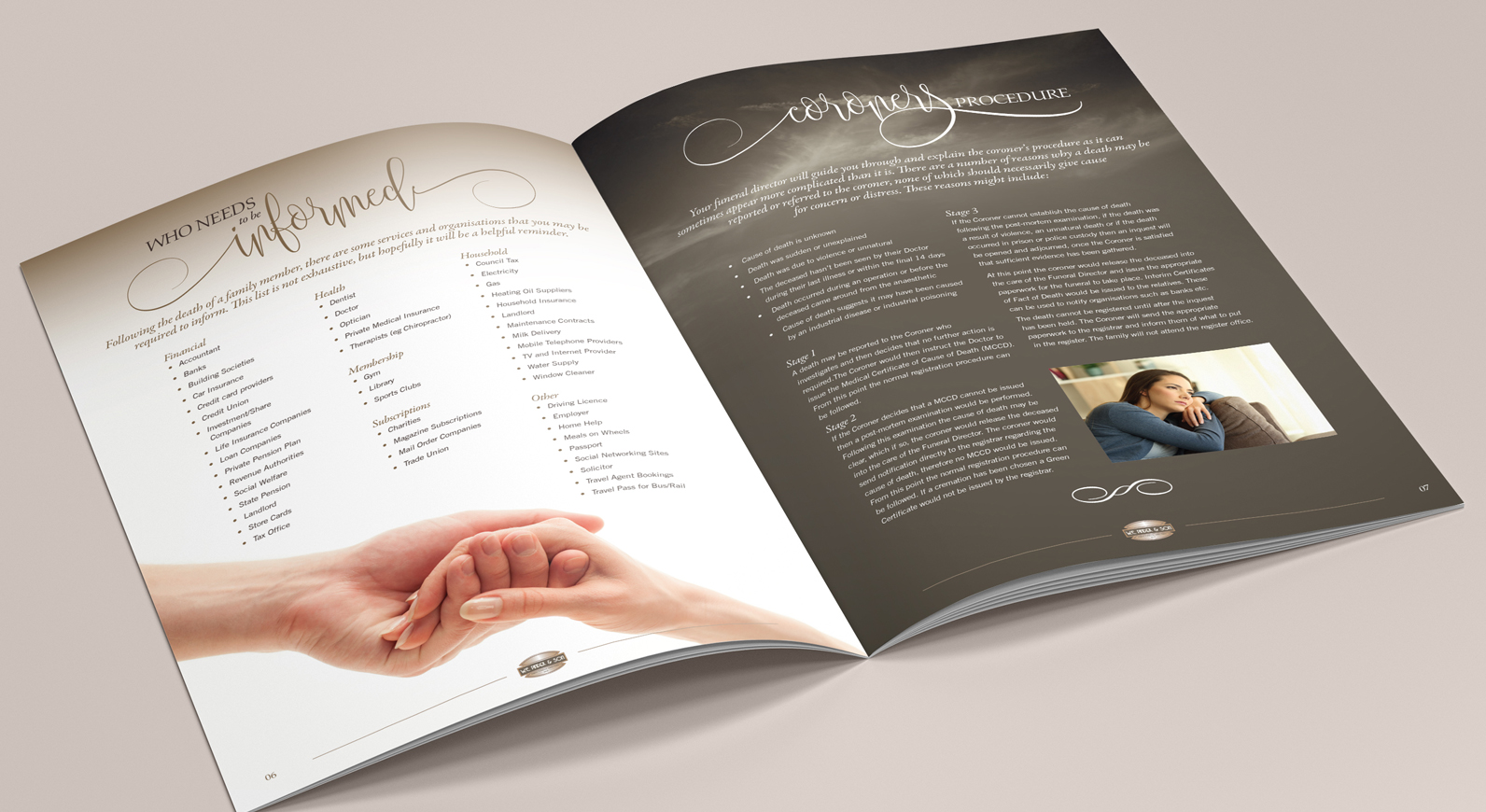 Funenral director brochure design